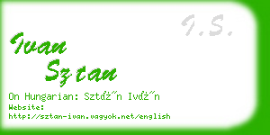 ivan sztan business card